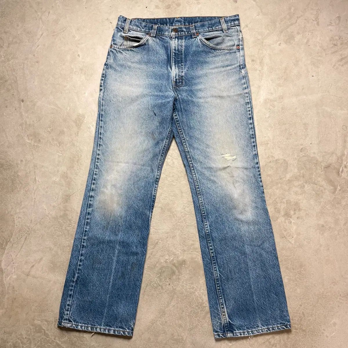 34/30 90s USA LEVI'S リーバイス 517 ブーツカット オレンジタブ ライトブルー