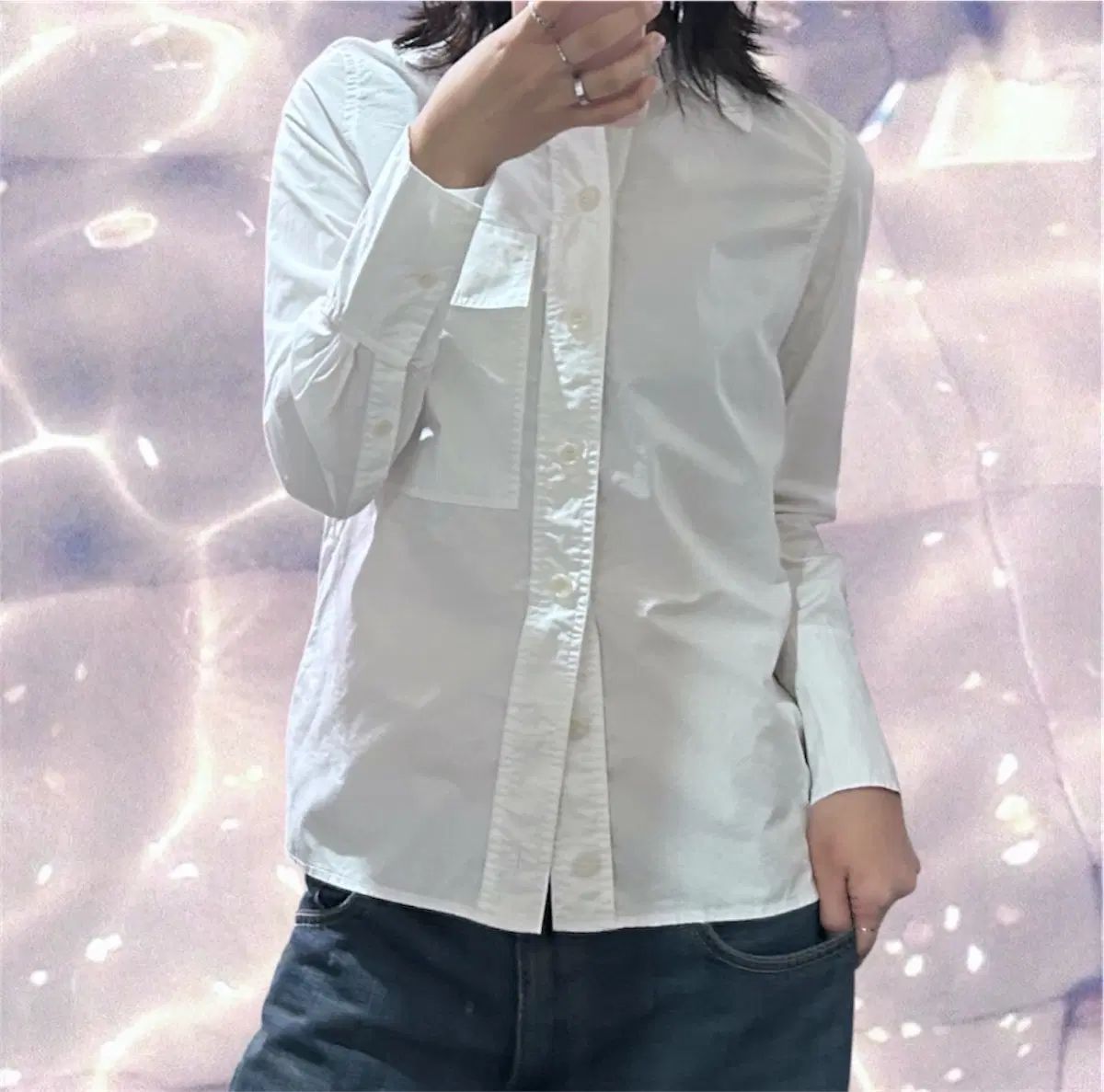 COS コス 白 ポケット シャツ ブラウス 32