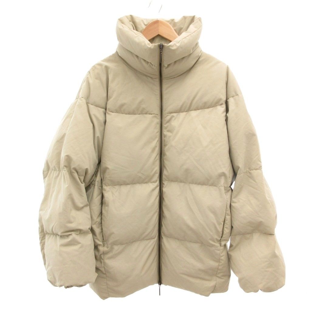 スタジオニコルソン STUDIO NICHOLSON INJECTION DOWN SHORT JACKET OJECT 中綿ジャケット S ベージュ ハイネック リサイクルファイバー スタンドカラー SNM-672 /TQ ■GY80