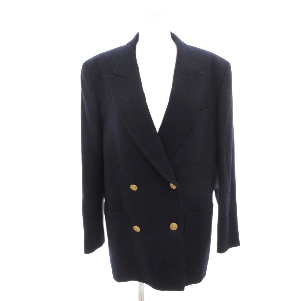 クリスチャンディオール Christian Dior SPORTS テーラードジャケット ブレザー ダブル 金ボタン 紺ブレ M 紺 ネイビー Z0A0602 /TQ ■GY80