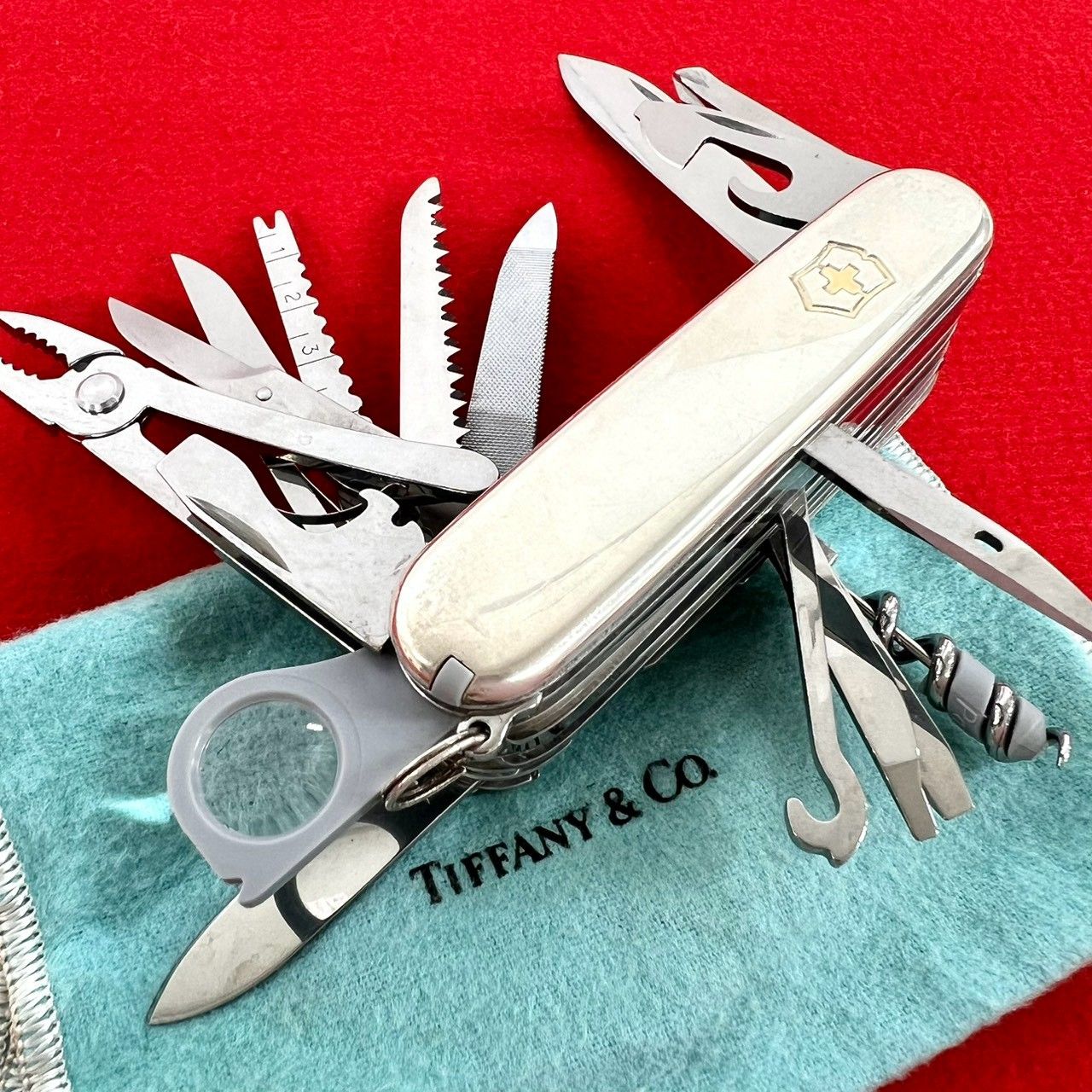極 美品 袋付 TIFFANY&Co. ティファニー マルチツール VICTORINOX ビクトリノックス シルバー925 K18イエローゴールド 750YG 236-7