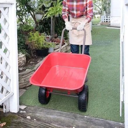 ♪ノーパンク ガーデン 手押し2輪車 ［幅53.5cm］　　　　運搬 土運び ガーデニング 畑仕事 家庭菜園 農園 畑 栽培 庭仕事
