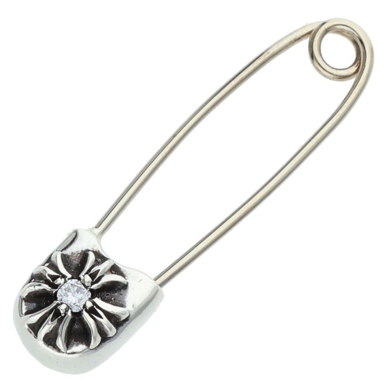 クロムハーツ SAFETY PIN SM 1DIA/スモールセーフティピン 1ダイヤ/シルバーネックレストップ メンズ 120,620円