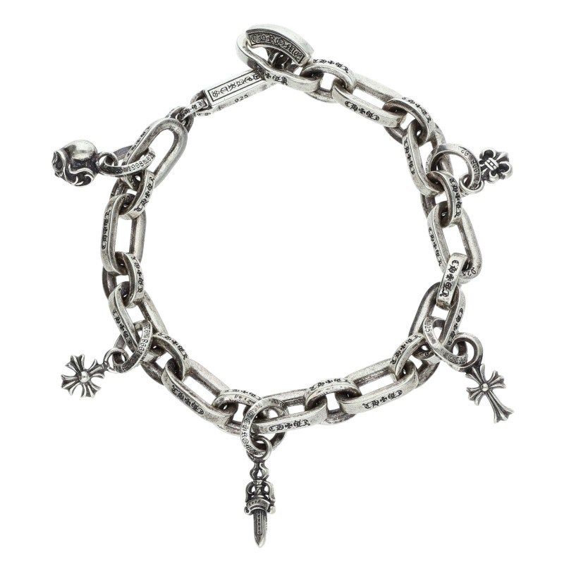 クロムハーツ PAPER E CHAIN MULTI/ペーパーEチェーン シルバーブレスレット メンズ 10LINK 408,808円