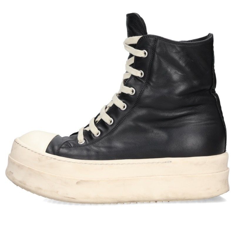 リックオウエンス MEGA BUMPER SNEAKERS メガバンパーレザーハイカットスニーカー メンズ 42