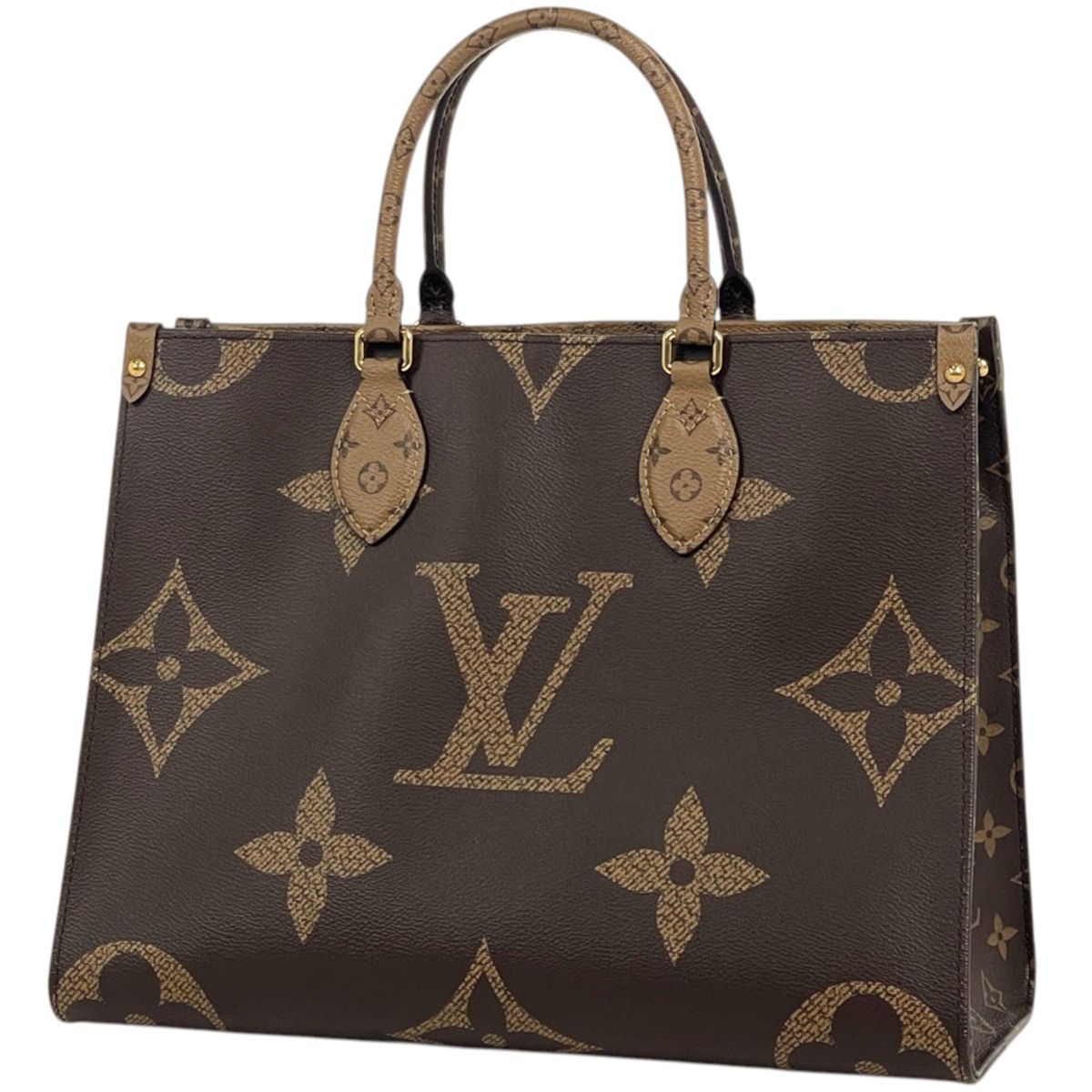 ルイ・ヴィトン Louis Vuitton オンザゴーMM ハンドバッグ 2WAY モノグラムリバース ブラウン M45321 レディース 【中古】