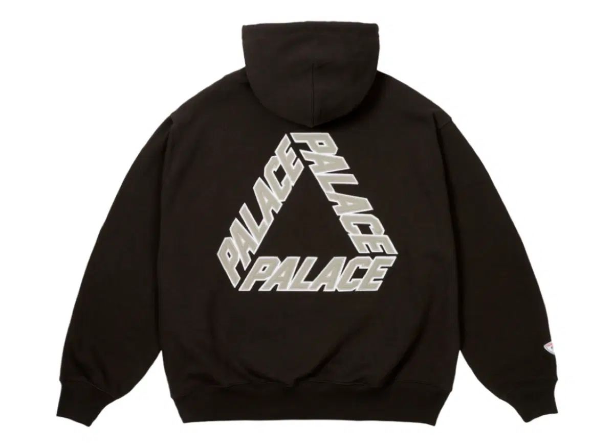 (XL) PALACE P3 WHO フード ブラック 刺繍 24FW