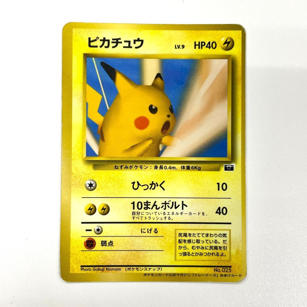 [Special Price with Translation] Pokemon Card 1999 Pikachu Pokemon Snap Trainers Promo Old Gloss Back No. 025