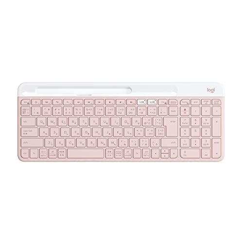ロジクール 静音 Bluetooth ワイヤレスキーボード K580RO ローズ 超薄型 小型 Unifying ワイヤレス キーボード 薄型 テンキー 無線 Windows Mac iPad iOS Android Chrome Surfa 0dee93d1