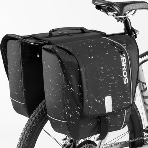 ROCKBROS パニアバッグ 自転車 サイドバック リアバッグ 防水 30L大容量 左右一体型 反射材付き 多機能 収納力 取り付け簡単 耐摩耗性★