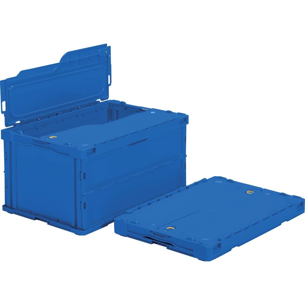 ☆新品☆トラスコ中山(TRUSCO) 薄型折りたたみコンテナ 75L スライドロックフタ付 ダークブルー TR-C75B-DB 収納ケース 収納ボックス 7d8fbd26