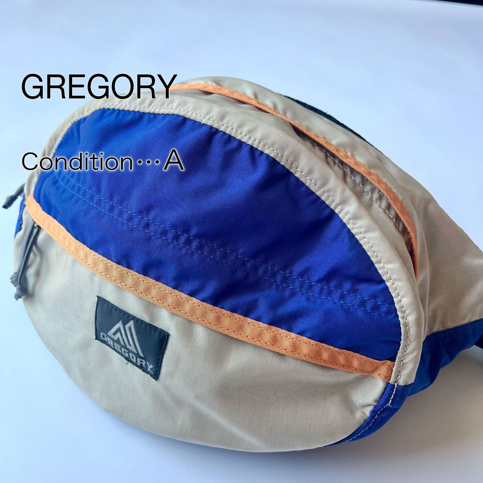 GREGORY グレゴリー ウエストバッグ ボディバッグ ブルー ベージュ マルチカラー ビッグサイズ
