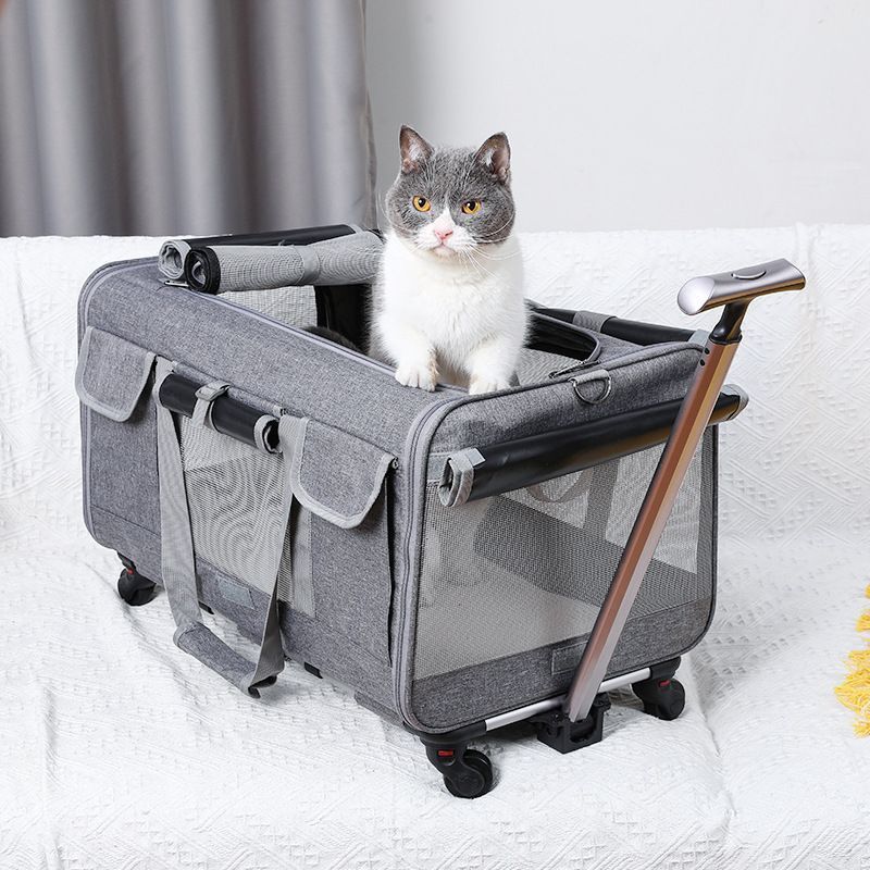 猫 小型犬 中型犬 ペットキャリー 犬 メッシュ キャスター付き キャリーバッグ キャリーカート キャリーケース 動物 旅行