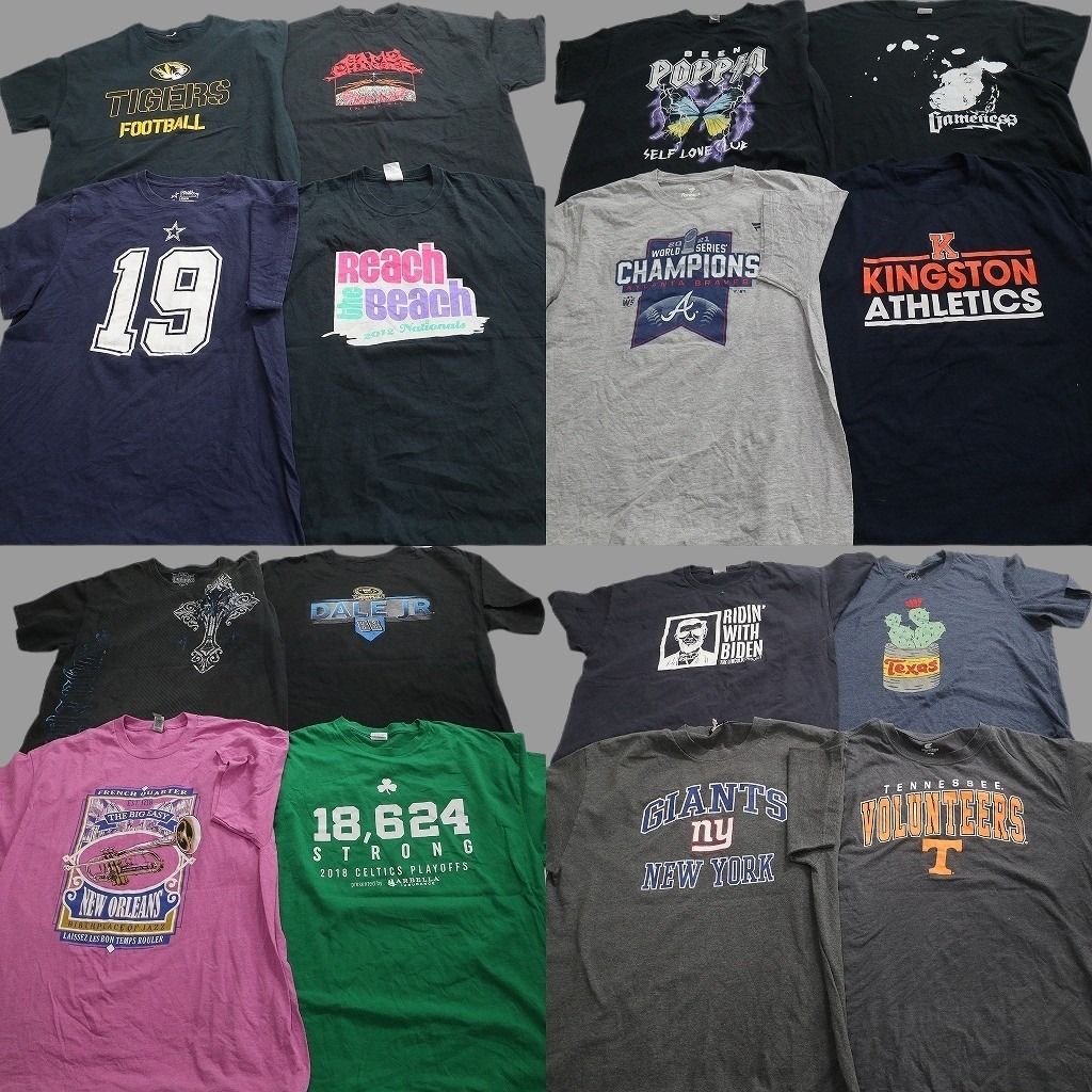 古着卸 まとめ売り プリント Tシャツ 16枚セット ( メンズ XL ) ナンバリング プロチーム MLB ブレーブス NFL ジャイアンツ 中古 NG3682 13,950円