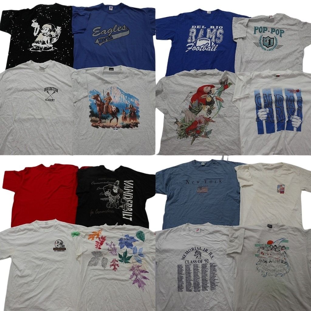 古着卸 まとめ売り ヴィンテージ シングルステッチ Tシャツ 16枚セット ( メンズ XL ) フルーツオブザルーム ラッセル 中古 古着 NG3734 13,392円