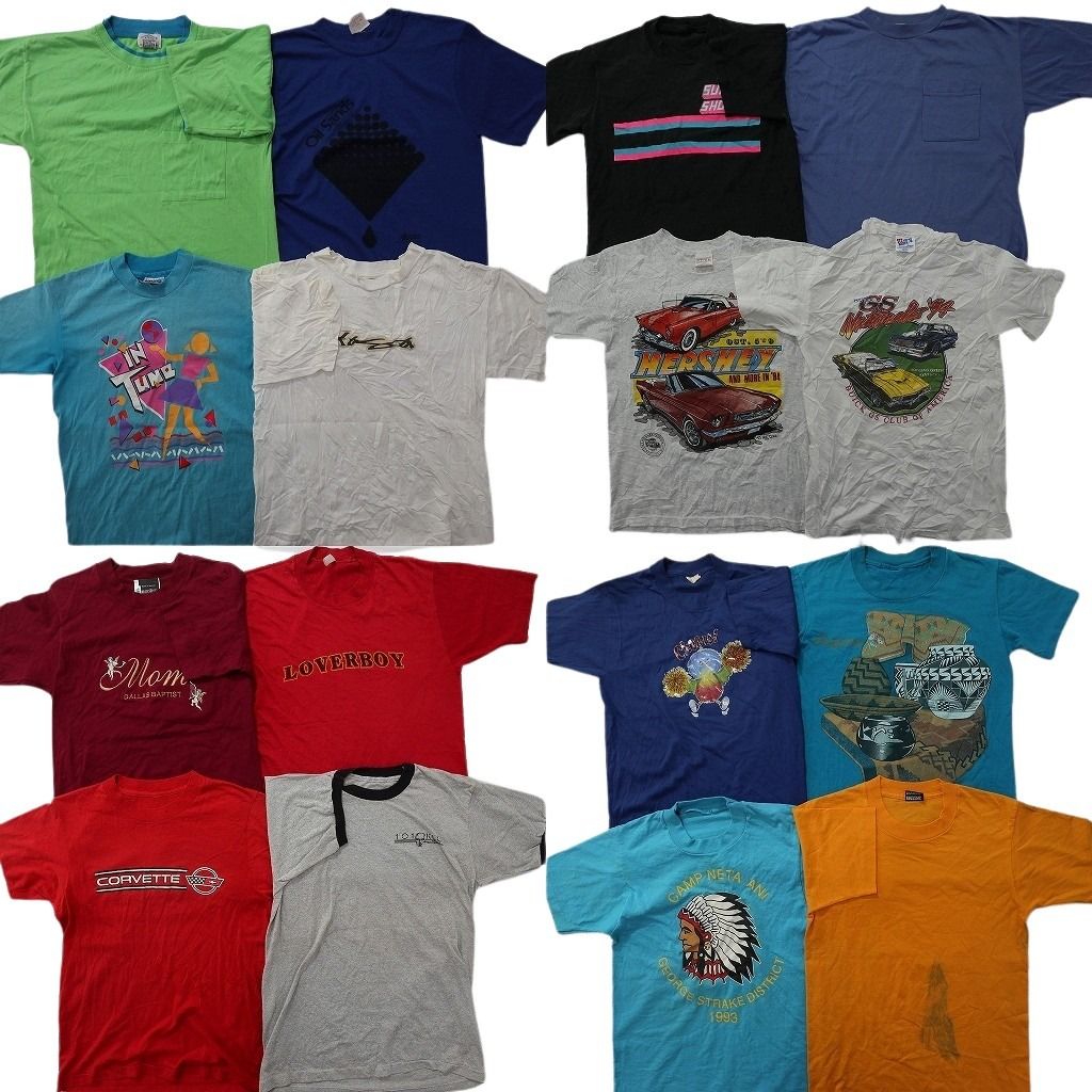 古着卸 まとめ売り ヴィンテージ シングルステッチ Tシャツ 16枚セット ( メンズ S ) フルーツオブザルーム ヘインズ 中古 古着 NG3742