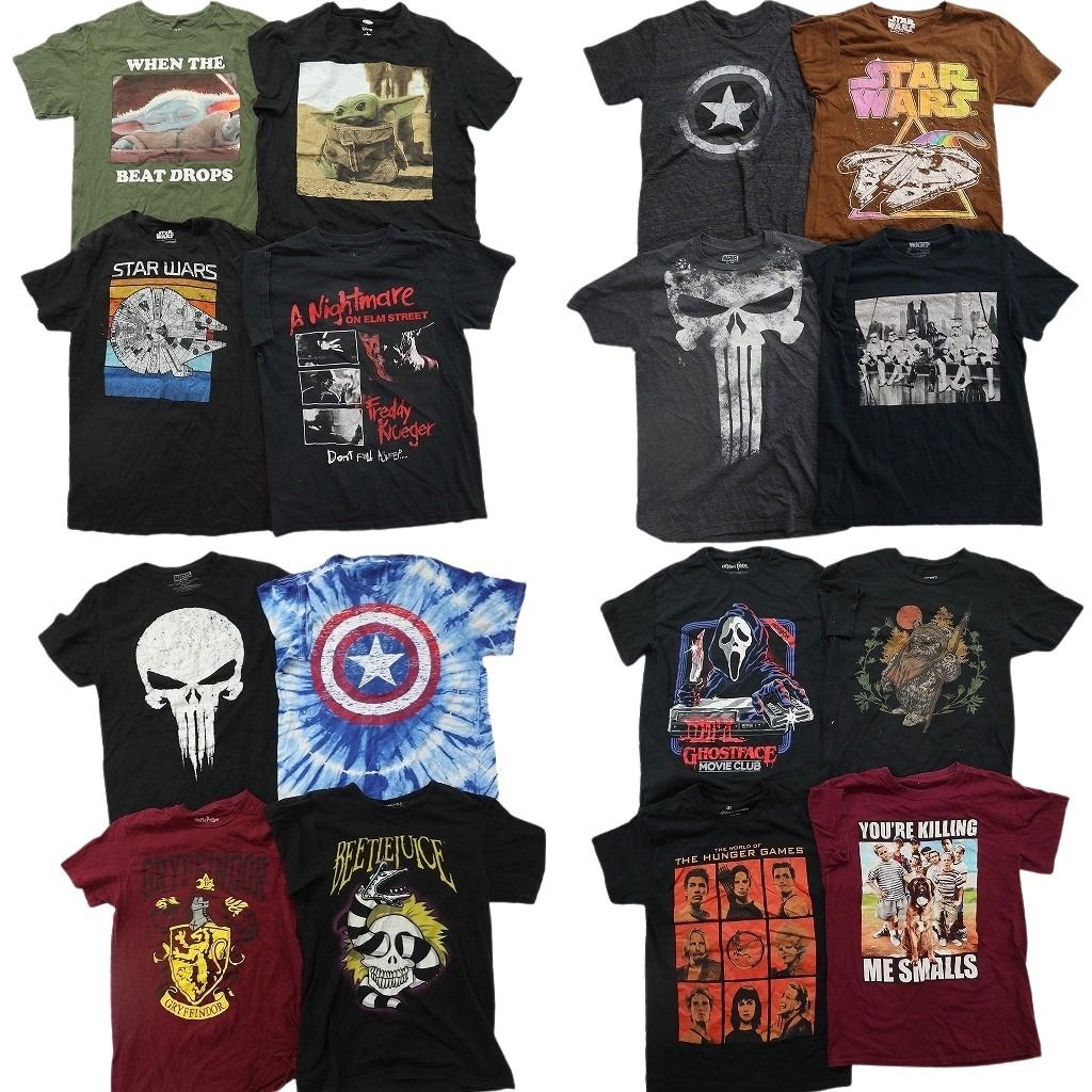 古着卸 まとめ売り 映画・ドラマ Tシャツ 16枚セット ( メンズ S ) スターウォーズ ストームトルーパー スクリーム 中古 古着 NG3759