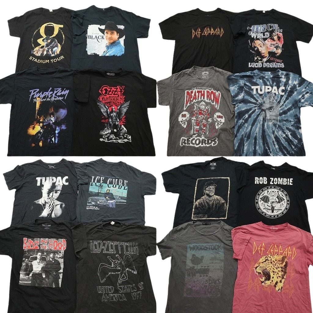 古着卸 まとめ売り 音楽・バンド Tシャツ 16枚セット ( メンズ L ) デフレパード アイスキューブ プリンス 中古 古着 NG3774 18,974円