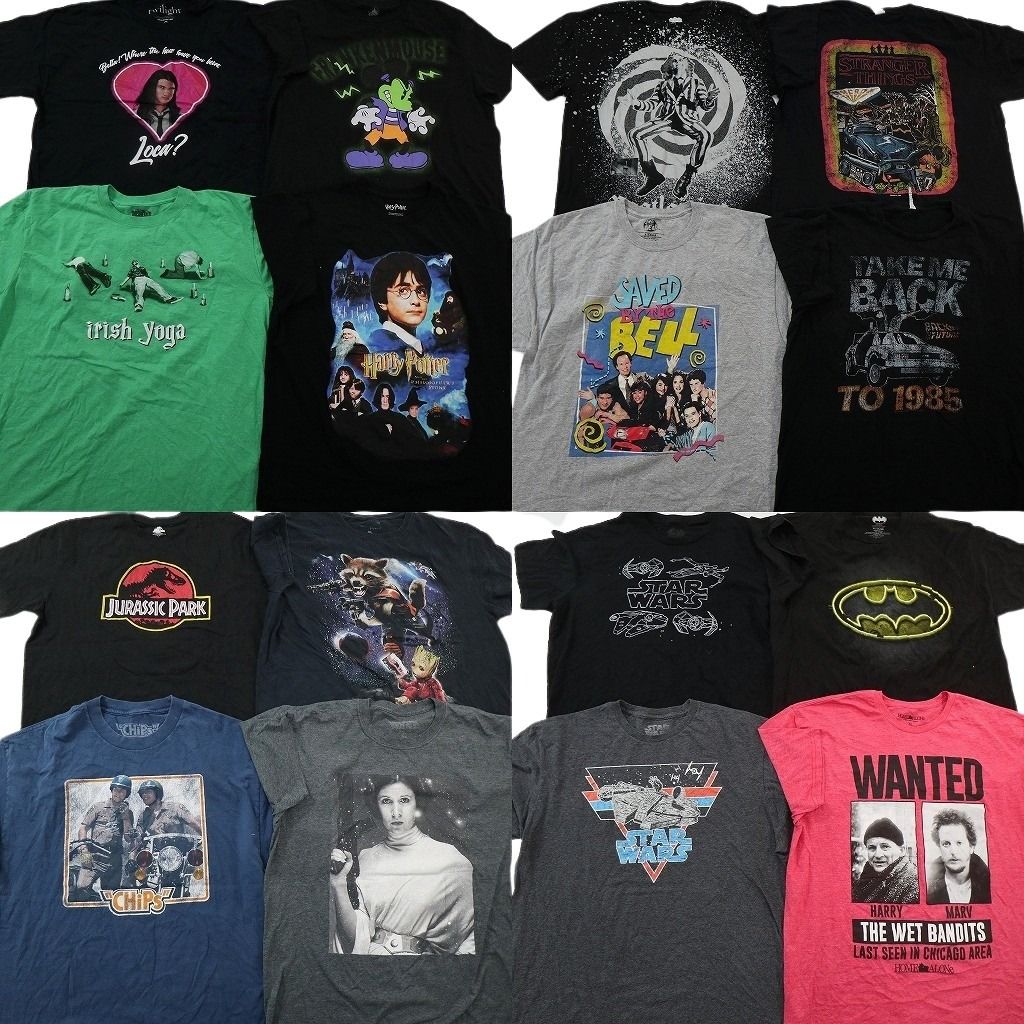 古着卸 まとめ売り 映画・ドラマ Tシャツ 16枚セット ( メンズ XL ) ハリーポッター ガーディアンズ・オブ・ギャラクシー 中古 古着 NG3786
