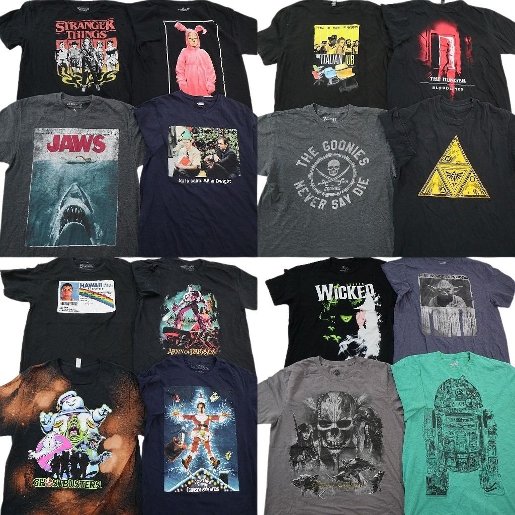 古着卸 まとめ売り 映画・ドラマ Tシャツ 16枚セット ( メンズ L ) ジョーズ ストレンジャーシングス パイレーツオブカリビアン NG3793 14,136円
