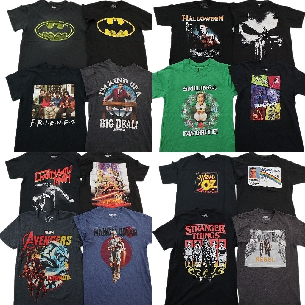 古着卸 まとめ売り 映画・ドラマ Tシャツ 16枚セット ( メンズ S ) バットマン ストレンジャーシングス スターウォーズ 中古 古着 NG3800 14,322円