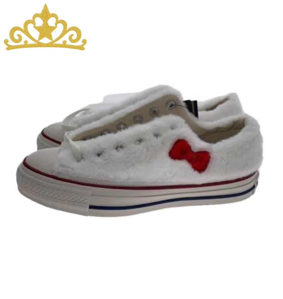 CONVERSE × Sanrio ハローキティ ファー ローカットスニーカー レディース コンバース サンリオ