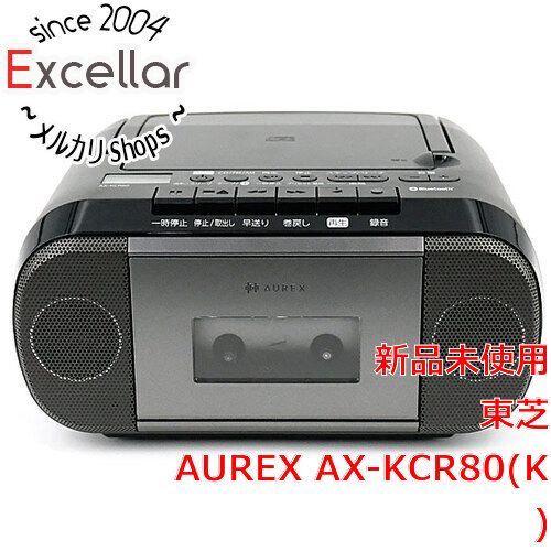 [bn:14] TOSHIBA　CDラジオカセットレコーダー AUREX　AX-KCR80(K)　ブラック