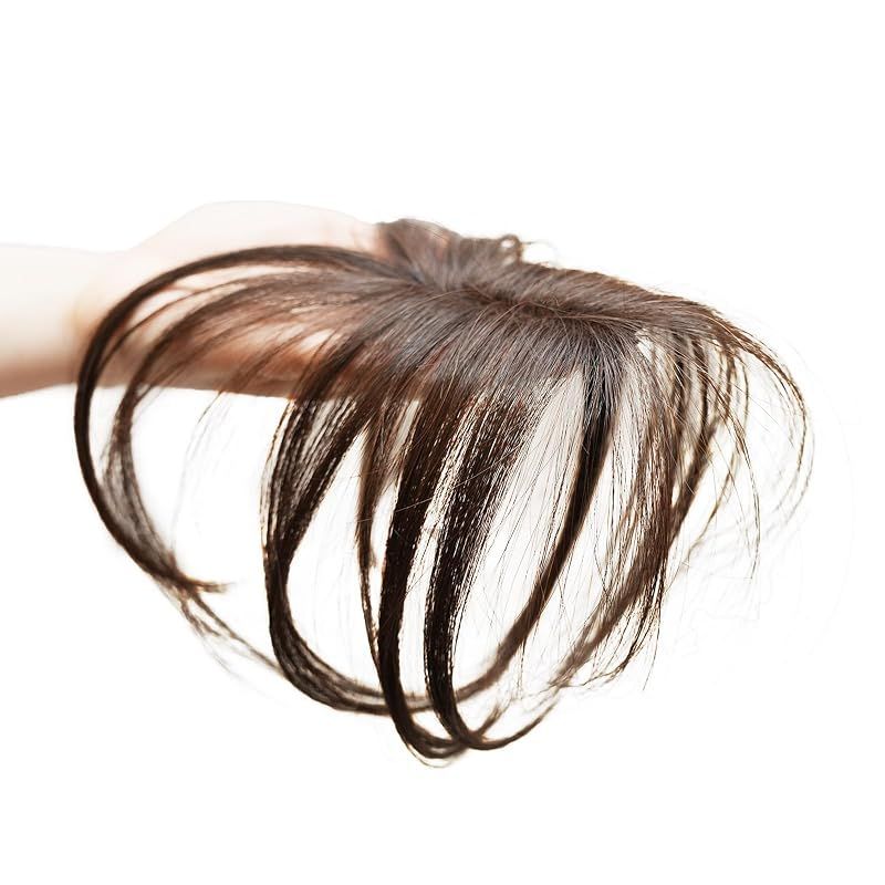 【新品】 ピタッチ シートウィッグ 白髪隠し 部分 前髪 ヘアピース 部分かつら ピース トップ 前髪用 薄毛隠し ウィッグ シースルーバング 部分用 つけ毛 白髪 黒 茶 ピンなし 分け目 簡単 軽量 軽い ボリュームアップ 人工毛 自然 ウイッグ (ブラウ