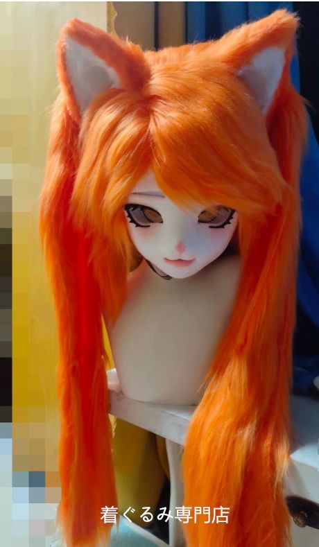 狼　犬　猫　着ぐるみ 　ヘッド ケモノ ファースーツ ぬいぐるみ コスプレ コスチューム Kurumi 一点物 E183