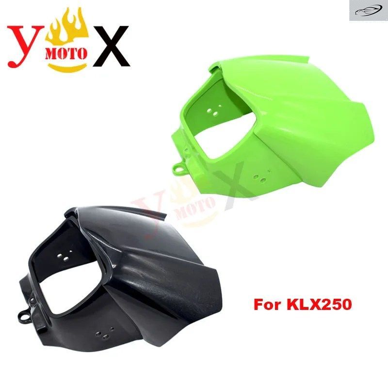 KLX 250 オフロード フロントカウル フェアリング ヘッドライト ヘッドランプカバー バイザー ウインドスクリーン ウインドシールド エアフ