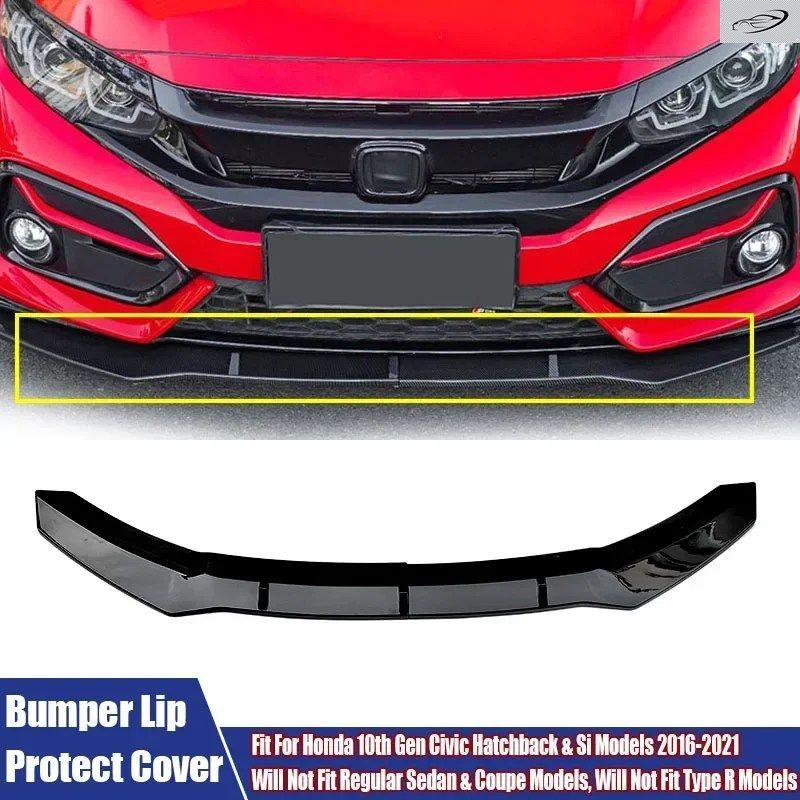 ホンダ 10代目シビック ハッチバック SI モデル 2016-2021 用 フロントバンパーリップ ディフューザー スポイラー スプリッター ガード バ 6,810円
