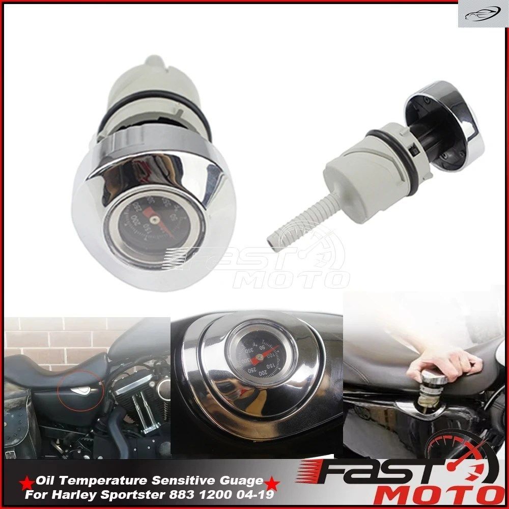 エンジンオイルタンクプラグキャップディップスティックオイル温度感知式ハーレースポーツスターXL883 XL1200 2004 - 2019 モト燃料温度計 7,433円