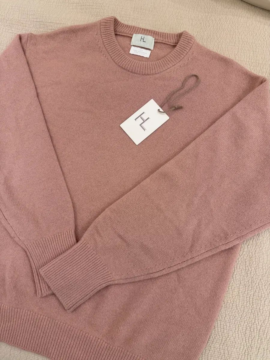ヘリル ゴールデンカシミア クルーネック ピンク 2 サイズ
