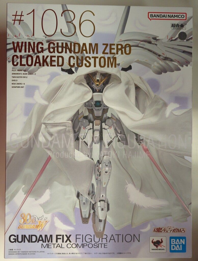 BANDAI SPIRITS GUNDAM FIX FIGURATION METAL COMPOSITE GUNDAM W 30th ウイングガンダムゼロ クロークドカスタム ＃1036