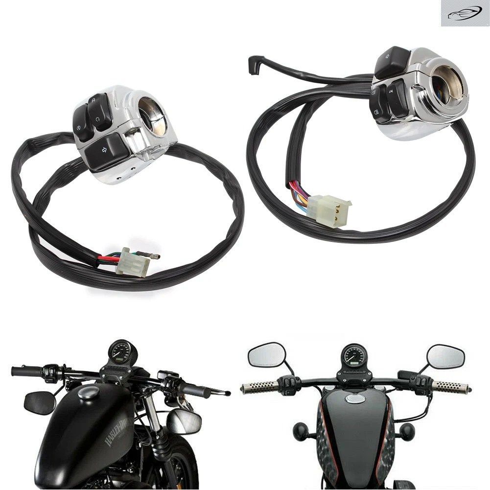 オートバイ 1インチ 25mm ハンドルバー コントロール スイッチ ウインカー ホーン ハーレー ダイナ ソフテイル スポーツスター 1200 1996-2
