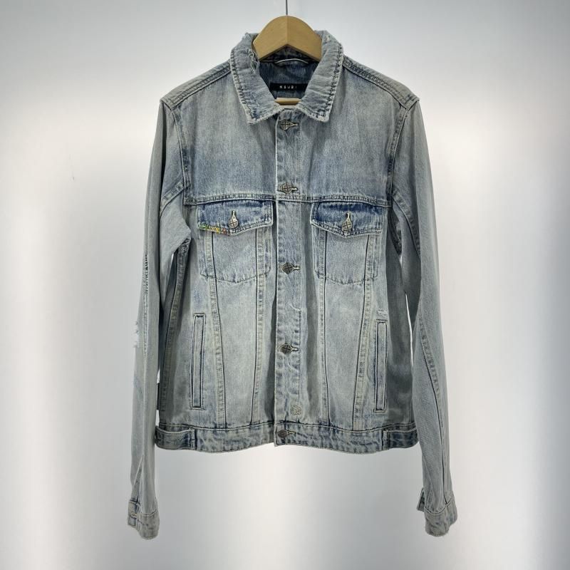 【中古】KSUBI デニムジャケット サイズL ブルー[19]