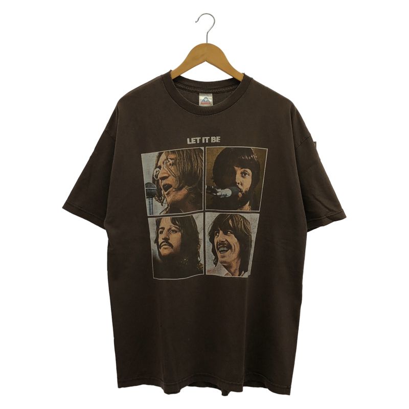 【中古】00s THE BEATES LET IT BE バンドTシャツ サイズXL ブラウン[19]