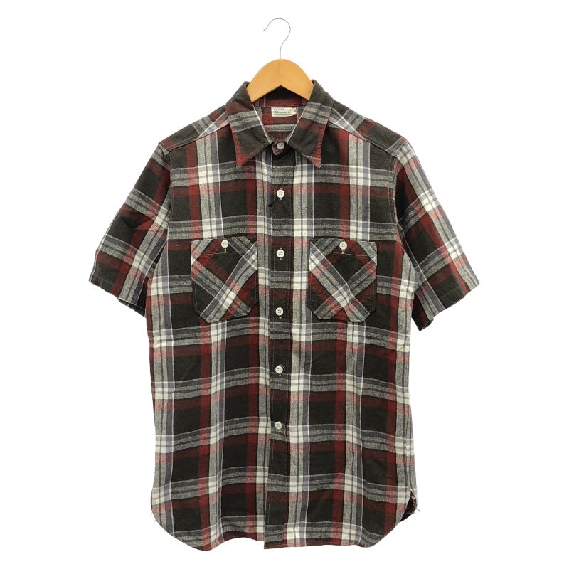 【中古】WAREHOUSE Lot.3056 SHORT SLEEVE WORK SHIRT サイズ38 レッド[19]