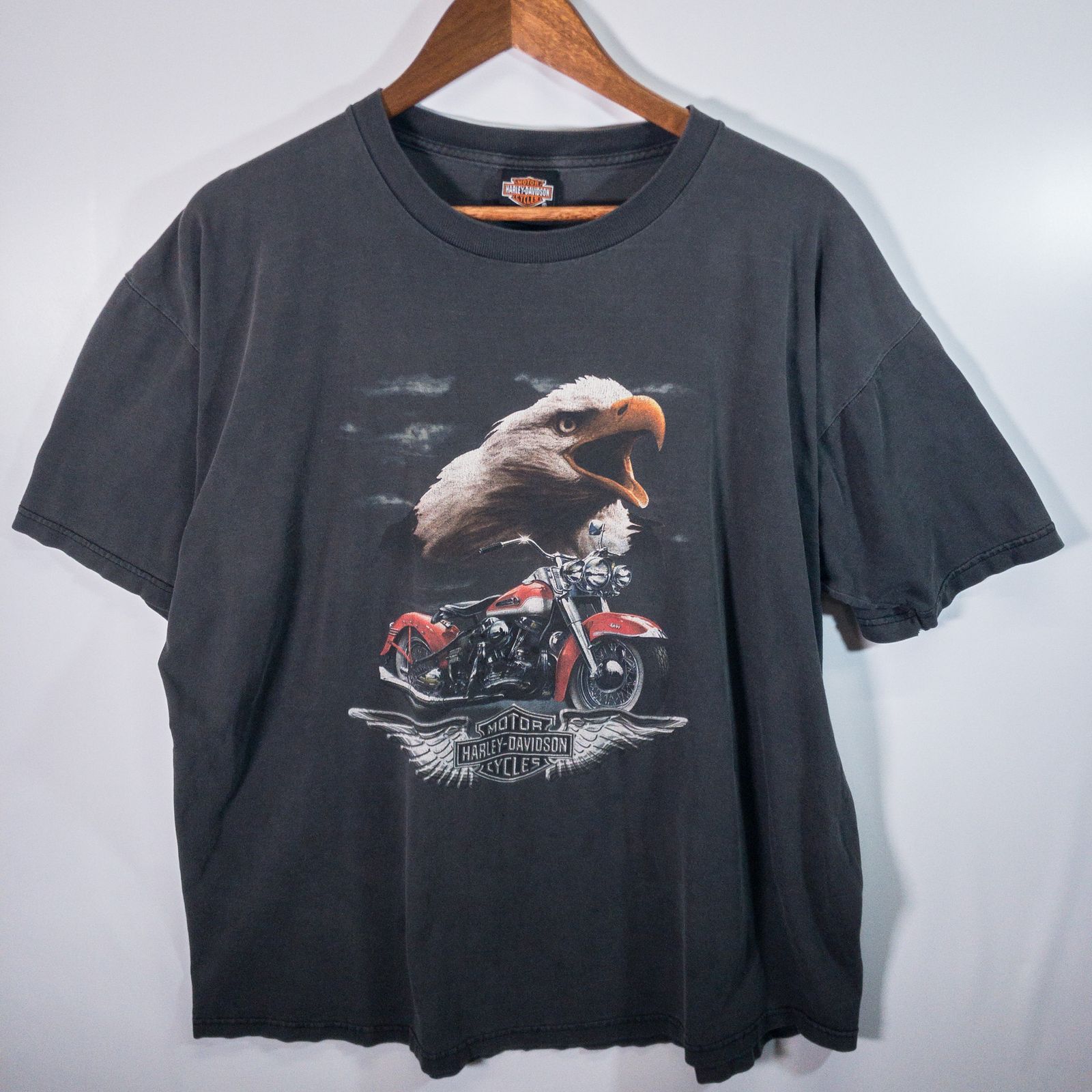 古着 90〜00年代 Harley-Davidson ハーレーダビッドソン Tシャツ USA製 ブラック メンズXXL