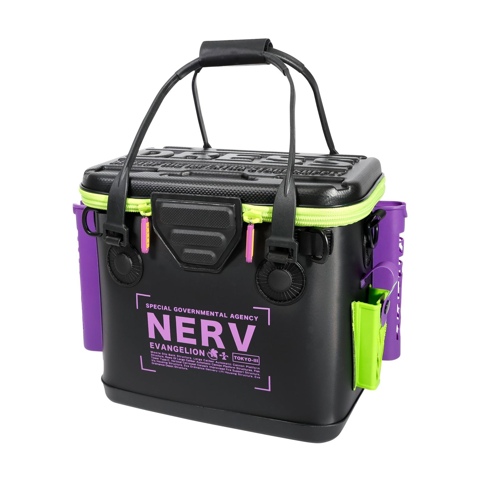 EVA×DRESS バッカンミニ 17L エヴァンゲリオン コラボ 釣り用バケツ・バッカン 約17L ロッドホルダー EVA 多機能 ケース 防水 収納コンテナ タックルバッグ グッズ