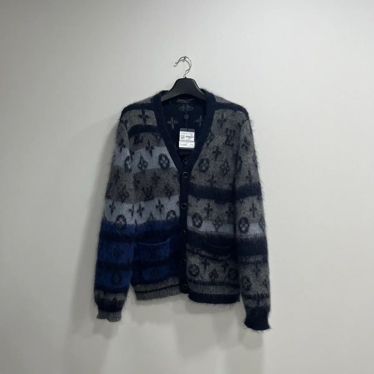 2XL/送料込み Louis Vuitton ルイヴィトン モヘア カーディガン ブルー