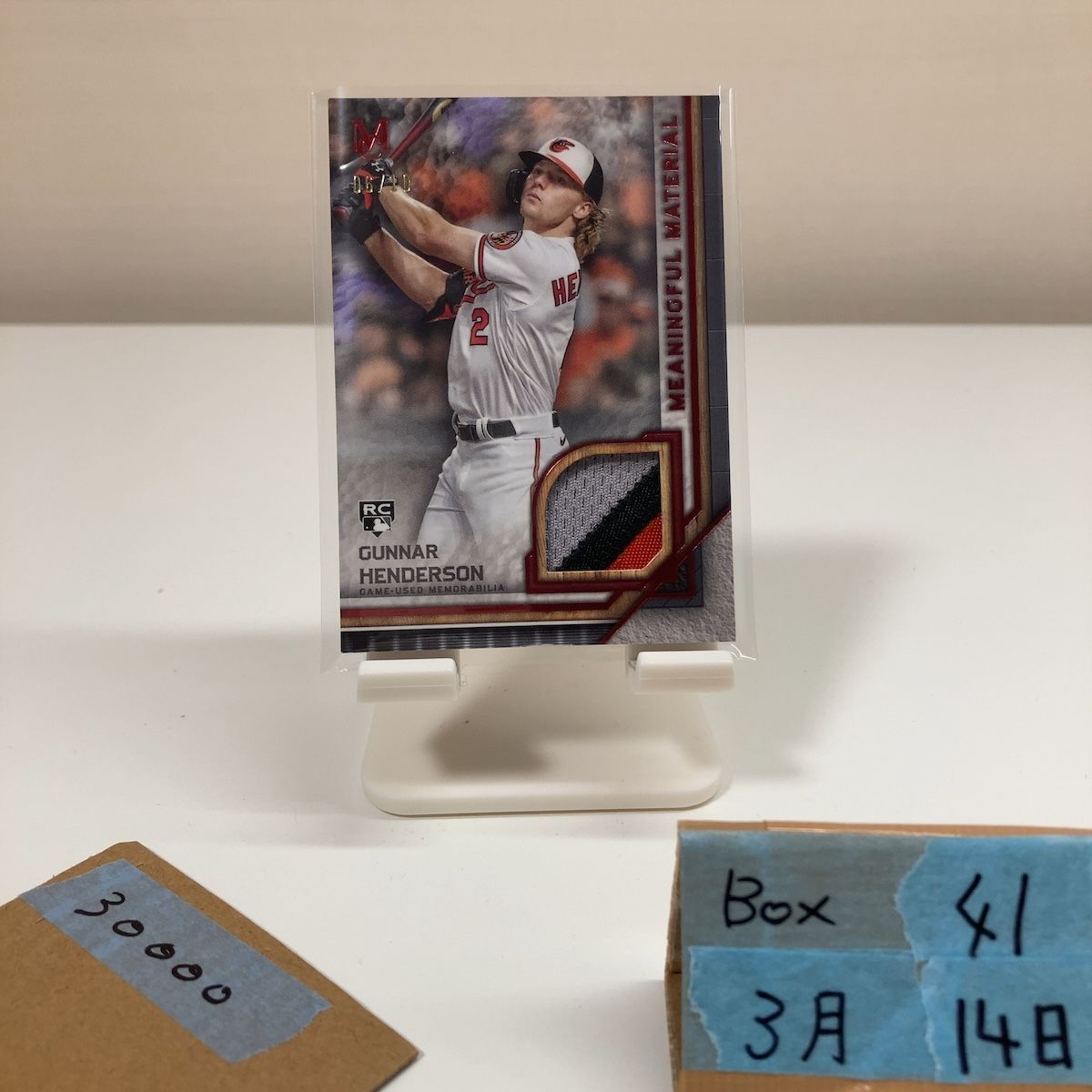 2023 Topps Gunnar Henderson 06/10 Baltimore Orioles Meaningful Material パッチ RC ルーキー Rookie