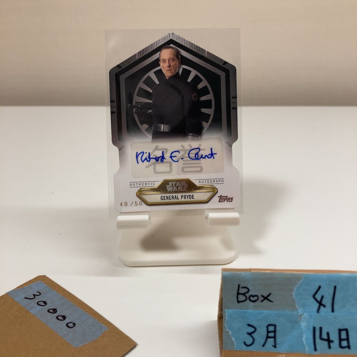 2025 Topps Star Wars Meiyo　名誉 Richard E. Grant As General Pryde 49/50 直筆サインカード Honor First Order Japan Celebration