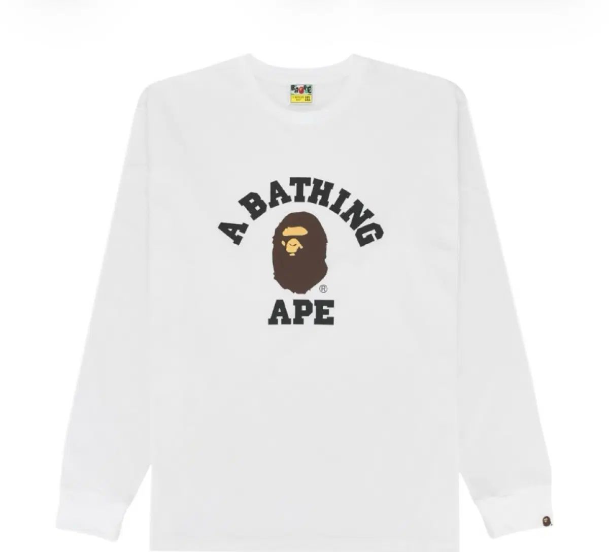A BATHING APE アベイシングエイプ カレッジ ロングスリーブ Tシャツ 白 12,692円