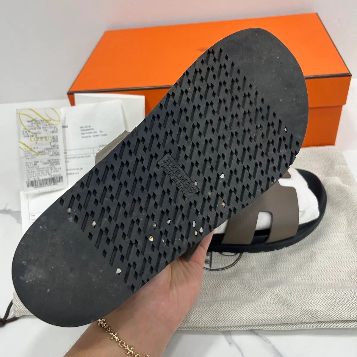 26年5月購入/42 Hermes シプレ エトープ スリッパ