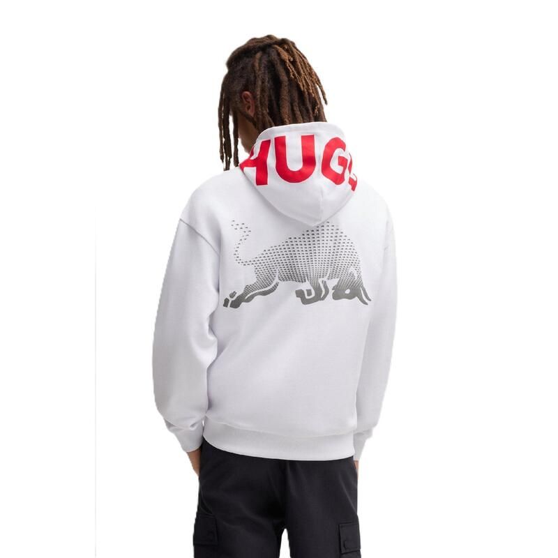フューゴ メンズ アウター パーカー・スウェット Hugo Vcarb Hoodie_ Sn99 White ホワイト