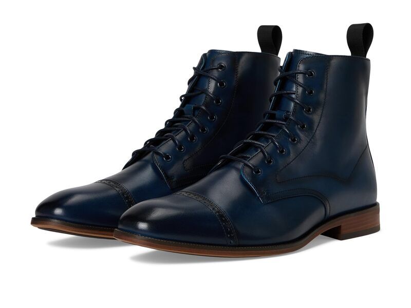 ステイシーアダムス メンズ シューズ ブーツ・レインブーツ キャップ レース Stacy Adams Henry Cap Toe LaceUp Boot Navy ネイビー