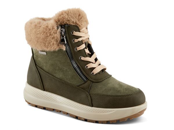 フレクサス レディース シューズ ブーツ・レインブーツ Flexus by Spring Step Burrell Waterproof Snow Boot Dark Olive Green グリーン