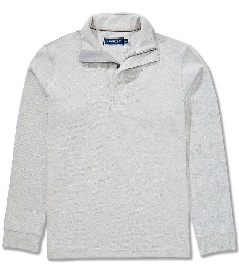 ヴァインヤードヴァインズ メンズ アウター ニット・セーター Vineyard Vines Calmwater QuarterZip Pullover Ultimate Gray グレー 14,746円