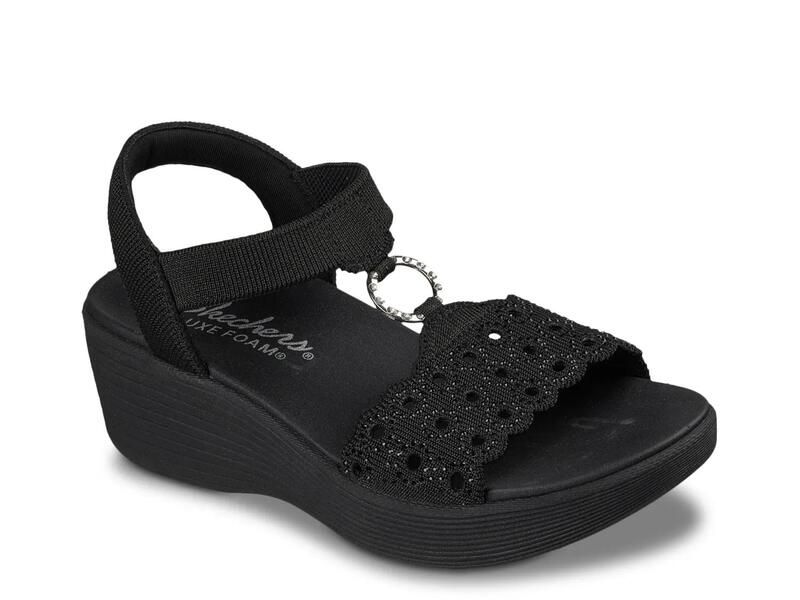 スケッチャーズ レディース シューズ サンダル SkechersParallelite Queen B 20 Wedge Sandal Black ブラック